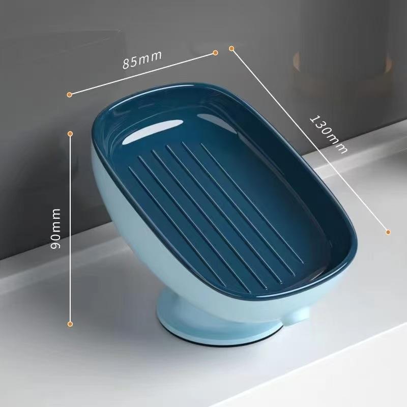 

Self-Draining Soap Dish with Sloped Design - Quick-Dry Bar Soap Holder for Bathroom & Kitchen Sink