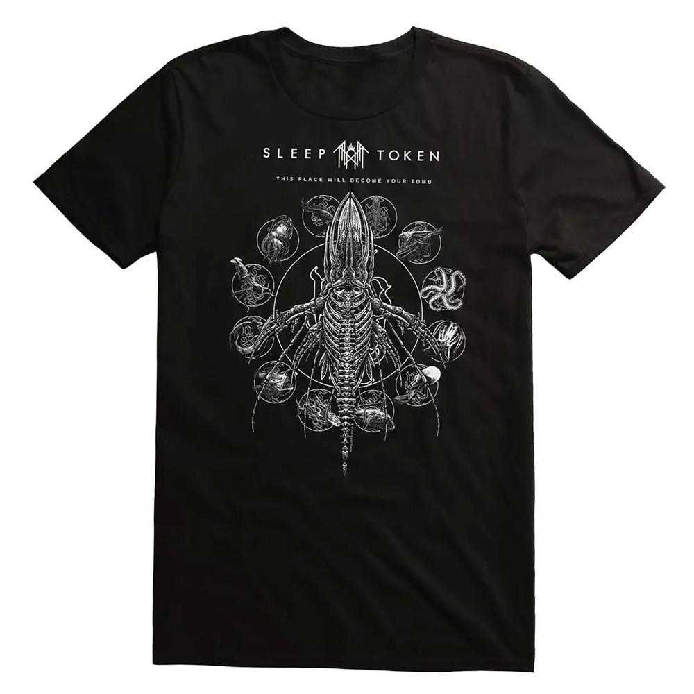 Sleep Token Tomb Whale Slim Fit T-shirt Large Black Unisex T-Shirt XXL