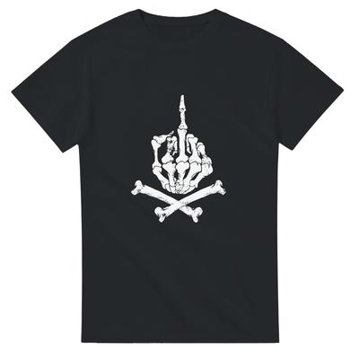 Skeleton Middle Finger Inspired Unisex Shirt or Kids Shirt | Gildan® 5000