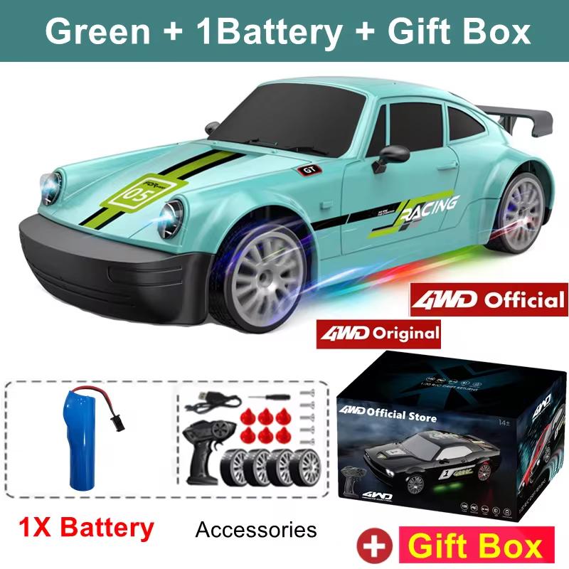 

Новый 4WD радиоуправляемый дрифт-автомобиль GTR PRO гоночный ретро классический автомобиль 4X4 высокоскоростной радиоуправляемый грузовик модель игрушка детский подарок 1 Battery зелёный