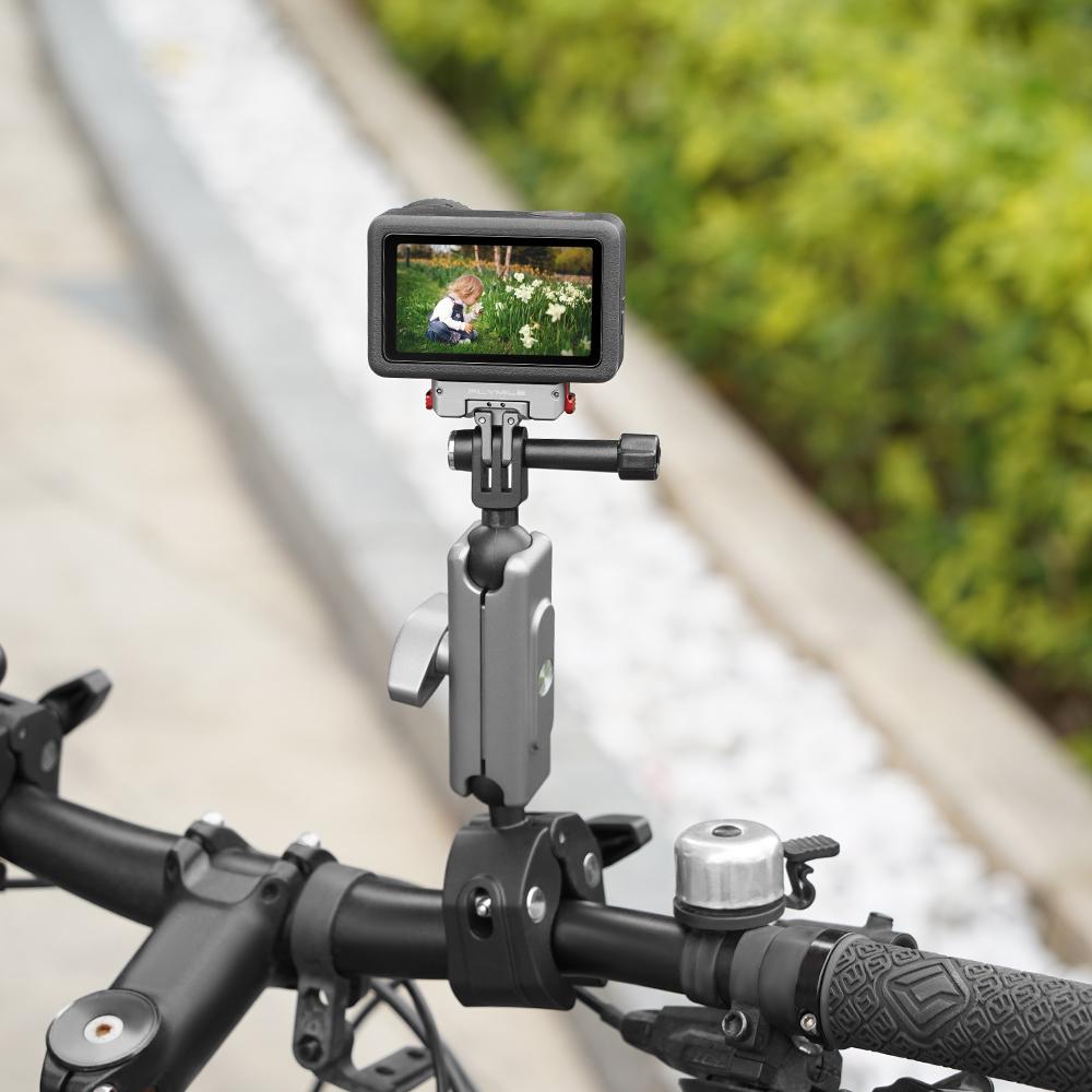 FLYMILE Für DJI Osmo Action 6 / Nano Magnetische Schnellwechselhalterung 360° Drehbar Aluminiumlegierung Basis Doppelanschluss-Design