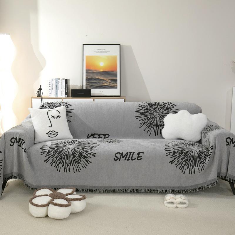Copridivano Asciugamano Peluche Cuscino per Divano Autunno e Inverno Anti-graffio Universale All-Inclusive Copertura Tappetini Antiscivolo per Seduta