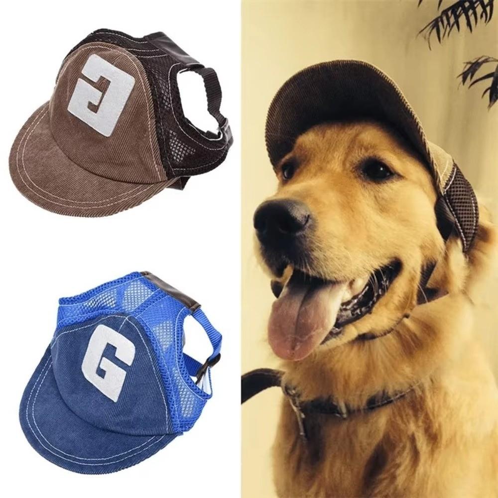 Corduroy Dog Sun Hat Bow Design Pet Cap New Mesh Hat For Small Dogs Cats