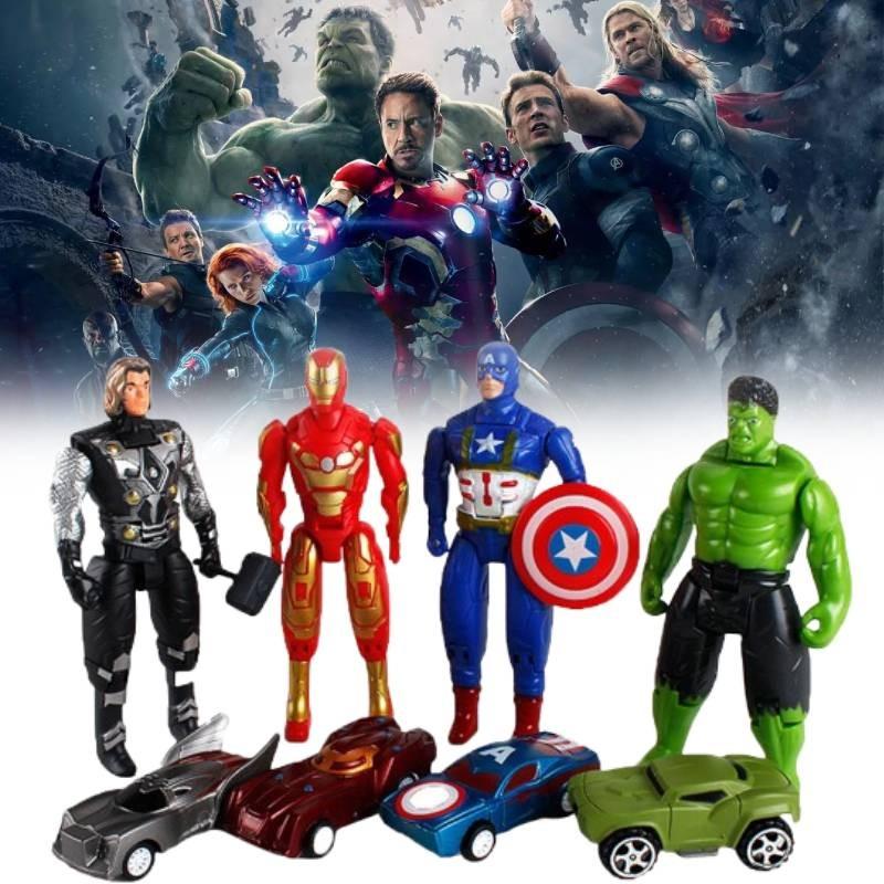 Captain America Man Miniature Cars Toy Set Gift