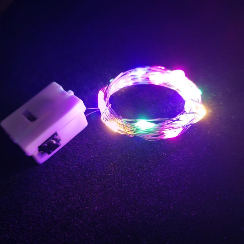 1SET Copper Wire Star Light Ambient Light Stall Night Market Decoration Room Birthday Arrangement Led Small Lantern Flashing Light String