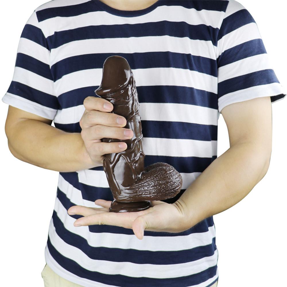Brown Giant Dildo Suction Cup Soft Dildos Couples Penis Anal Butt Plug Female Masturbation Sex Toys for Woman Dildos Adult Toy