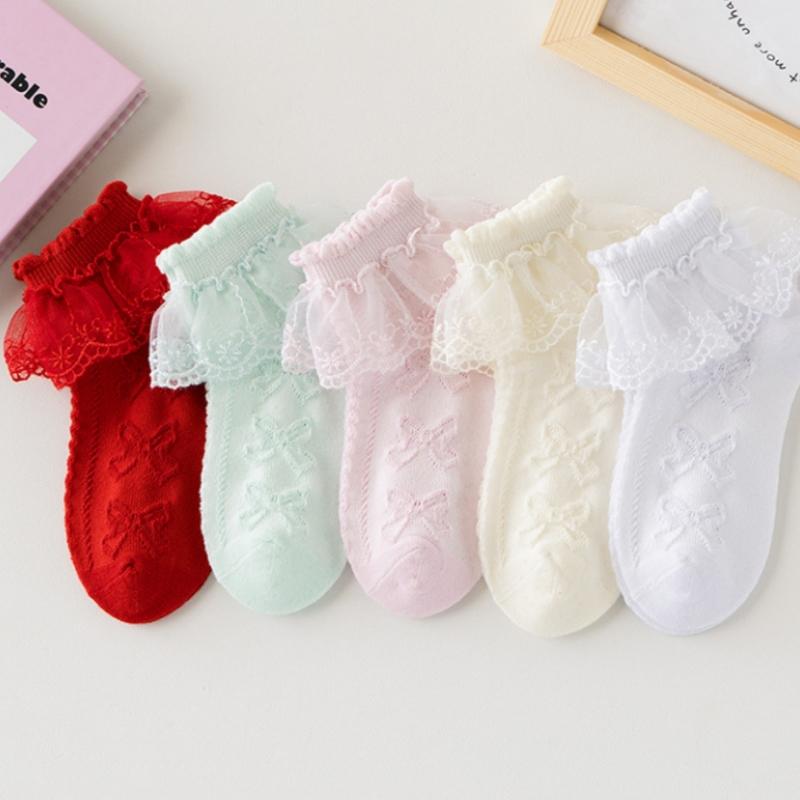 Baby Cotton Socks Kids Girl  Soild Color Baby Thin Mesh Socks for Girls Lace Fashion Soft Beauty Toddler Children's Sock Summer