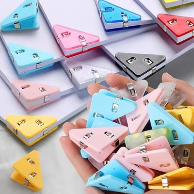 20 Stück Kreative Dreieck-Clips Bill Clip Buch Papier Ecke Binder Clip für Schreibtisch Lagerung Regal Büro Schreibwaren Desktop Organizer