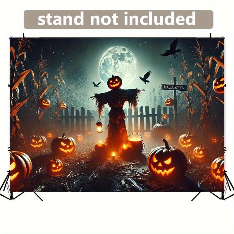 Background banner 1 piece Halloween pumpkin scare ghost terrifying night background fabric wall decoration polyester