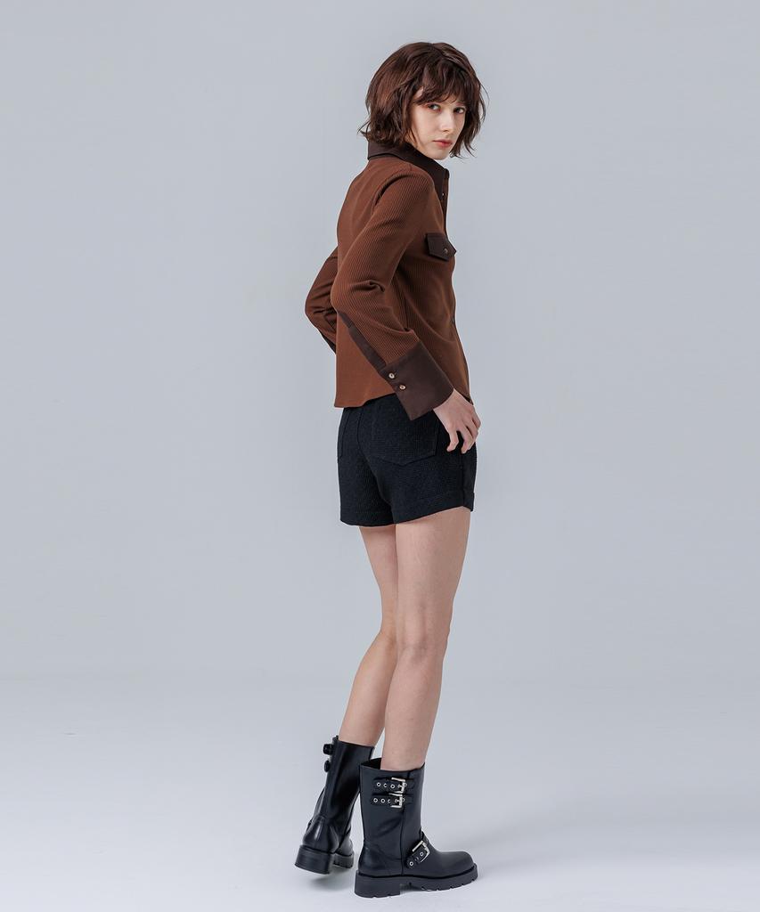 PAGE Tweed Shorts_Black