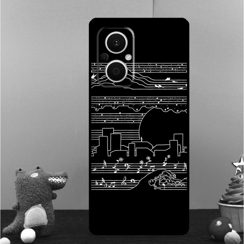 Music Score Musical Notes Case For OPPO Reno 15F 14F 11 12 13 F 14 10 15 Pro 7 8 Lite OPPO Find X5 X6 X8 X9 Pro Cover
