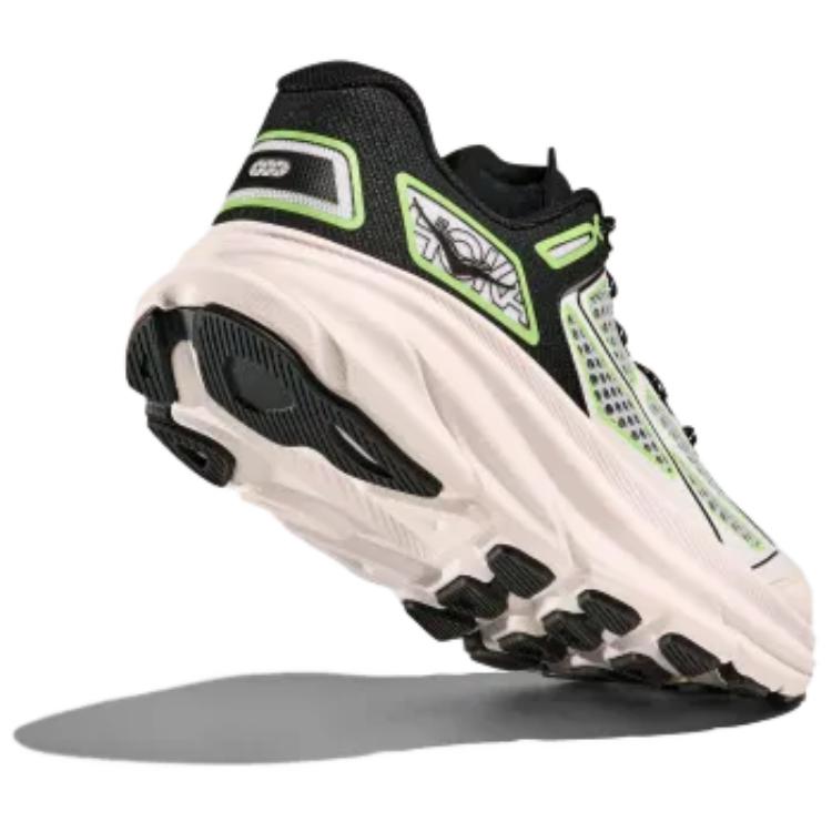 HOKA Clifton One9 White Black Green Unisex Sneakers 1155370-BWHT