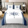 Nautical Pattern Sailor Ship Bedding Set Anchor Duvet Cover Set Lightweight Soft Duvet Cover Decorative Bedding Boys Girl Gift