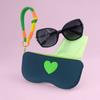 Dustproof Love Heart Glasses Bag Heart Storage Bag Portable Silicone Glasses Case  for Girls