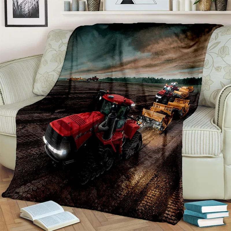 3D Retro Car Tractor Truck Series HD Blanket,Soft Throw Blanket for Home Bedroom Bed Sofa Picnic Travel Office Cover Blanket Kid
