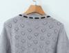 Spring 2026 European & American Style Versatile Drawstring Button Cardigan Sweater