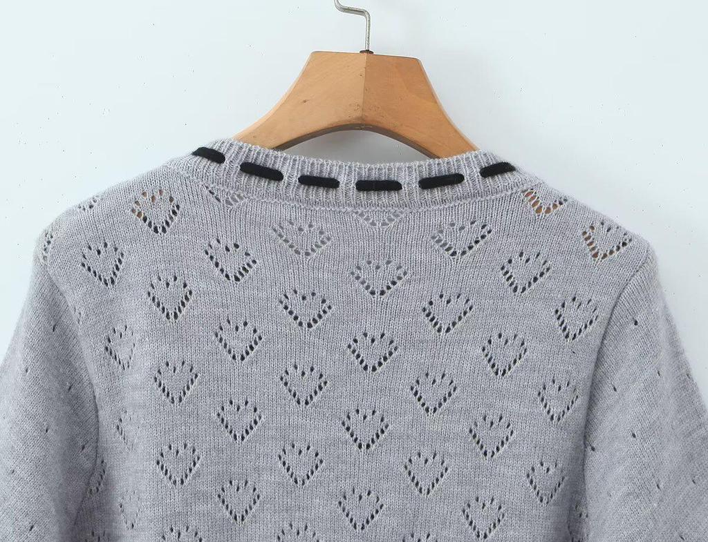 Spring 2026 European & American Style Versatile Drawstring Button Cardigan Sweater