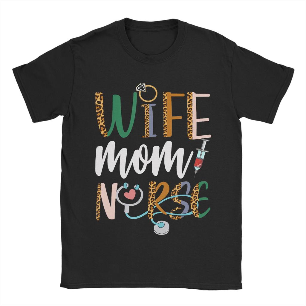Tie Dye Retired Nurse T Shirts Unisex Unisex Pure Cotton Funny TShirts Crewneck Nurses Day Tees Short Sleeve Clothing Plus Size