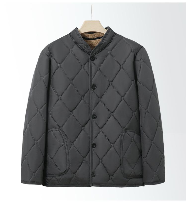 Men's Winter Cotton-Padded Jacket for Seniors - Fleece-Lined, Thickened, Warm, Ideal for Dad or Grandpa