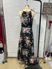 2025 Spring/Summer Floral Print Slit Halter Neck Dress - European & American Style