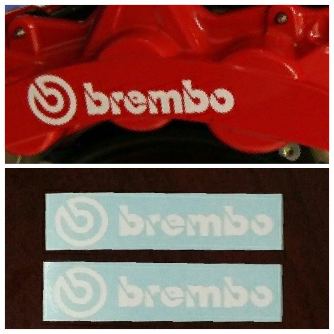 

Brembo High Temp Brake Caliper Наклейка Набор из 2 наклеек R&G (белый)