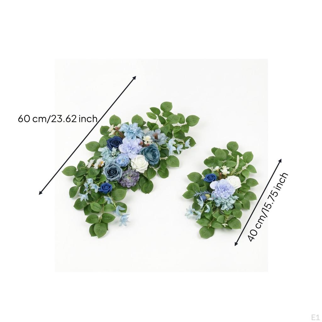 2 Pieces Wedding Arch Flowers Silk Artificial Flower Swags Trailing Floral for Brides, Welcome