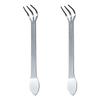 1/2Pcs Multifunctional Stainless Steel Bonsai Rakes 3 Prong Root Rakes for Soil Loosening and Transplanting Garden Tool