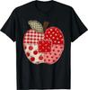 Cute Patchwork Preppy Apples Back To School Teacher T-Shirt