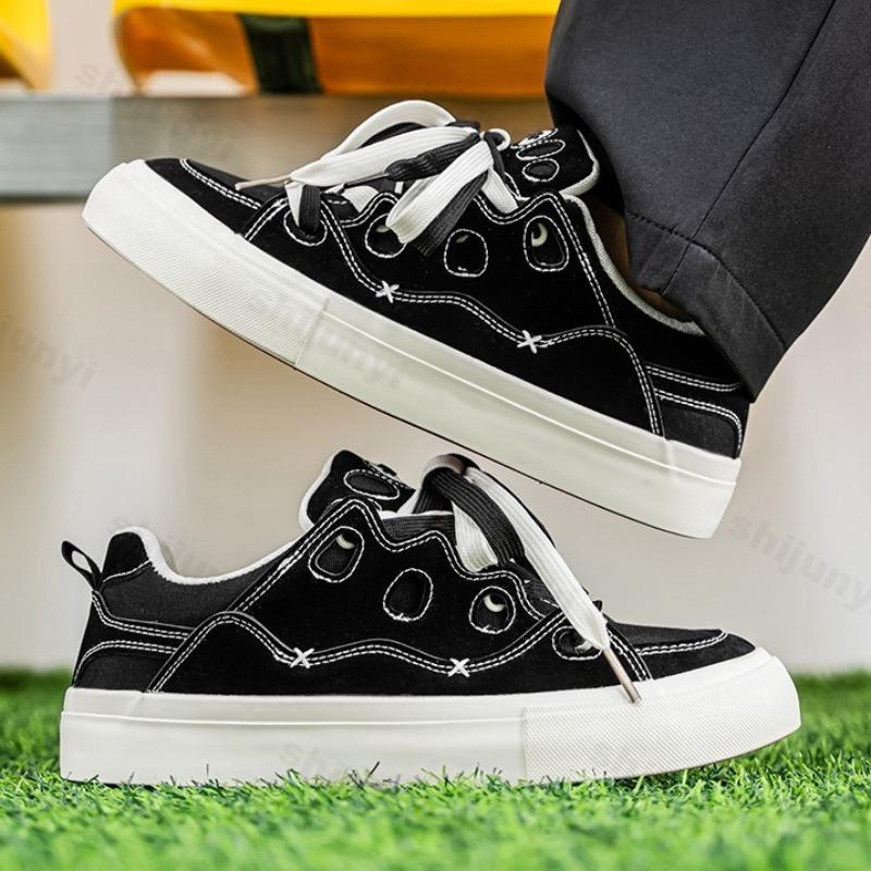 Fashion 2025 Autumn New Niche Designed Plaid Low Top Casual Shoes for Men Fashion Trend Comfortable Versatile Non Slip Lace Up Sneakers