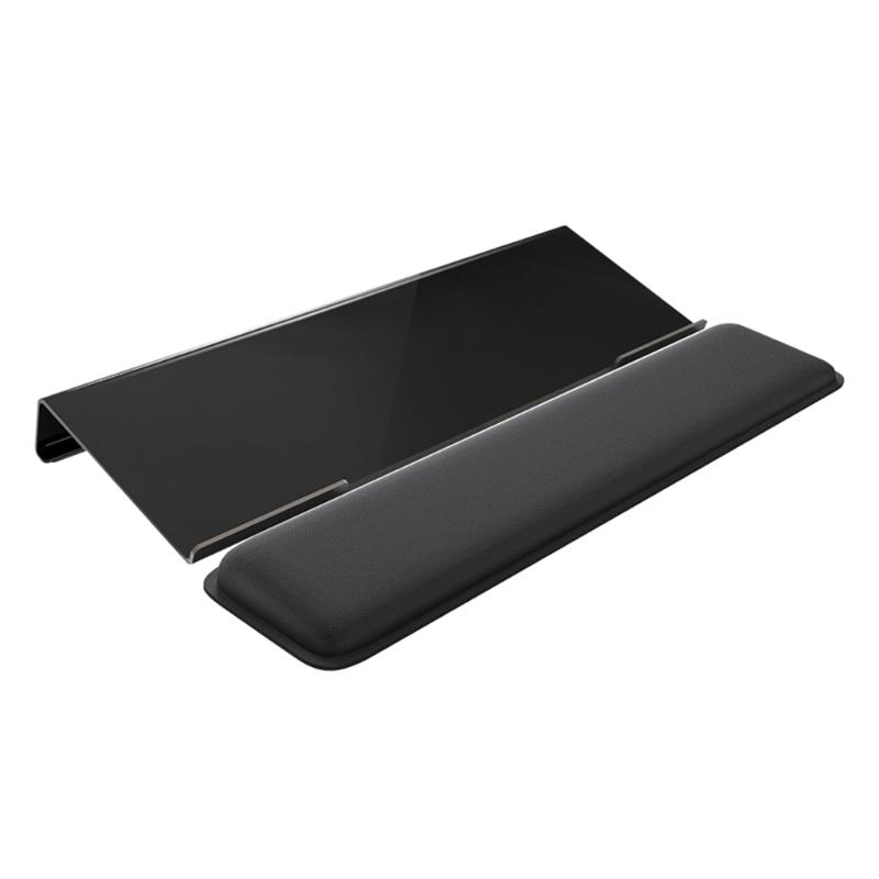 Anti Slip Silicone Base Keyboard Holder with Wrist Pad Stability And Secure Placement On Smooth Desktops For Users