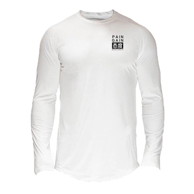 

Do The Work Открытый Бег Баскетбол Мужская Бодибилдинг Тренажерный Зал Спорт Осенняя Плотная Фитнес О-Образным Вырезом Компрессионная Футболка С Печатным 4 Цвета XXL белый