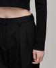 MUSINSA STANDARD WOMAN Women'S Slim Crop Mock Neck Knit [Black]