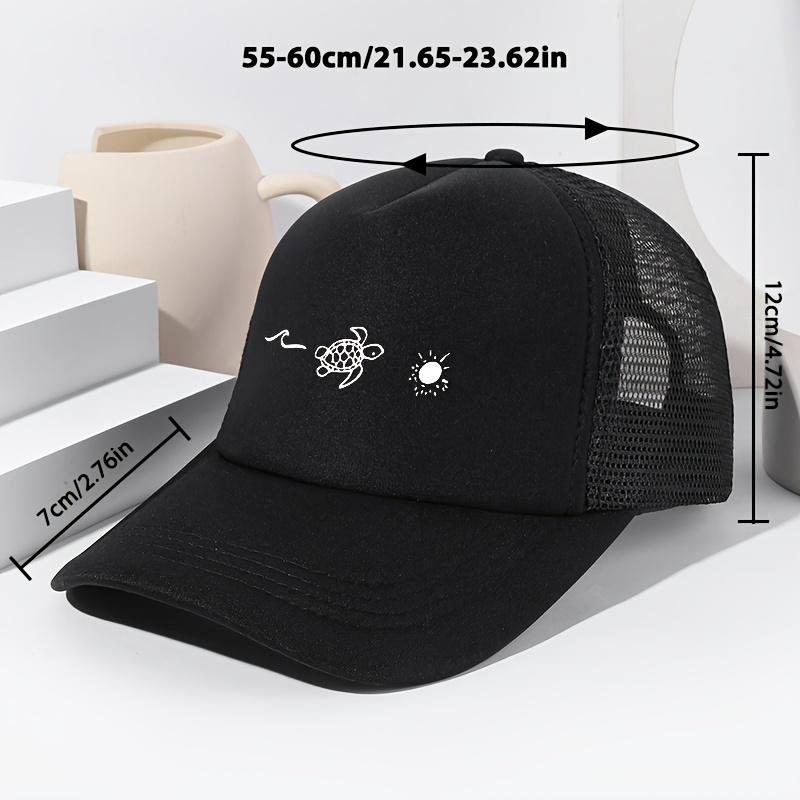 Male and female turtle patterned baseball caps for spring and summer shade, outdoor activities, fishing