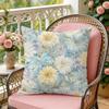 Painterly Floral Fabrics Cushion Cover Silky Short Plush Invisible Zipper Dustproof Sofa Pillow Case For Home Decor