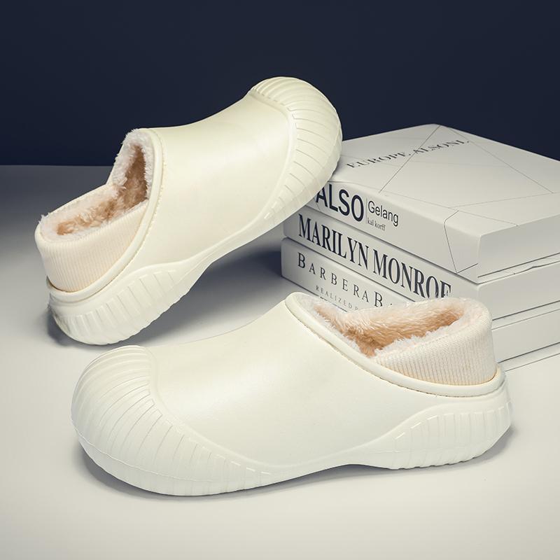 Winter New Women Cotton Slippers Home Use Versatile Autumn Winter Couple Warm Head Packed Thick Bottom Men's Cotton Shoes