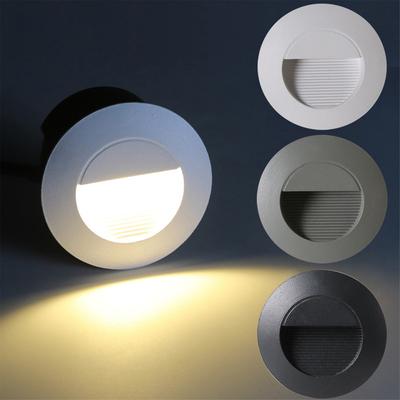Embedded Outdoor Led Stair Light Round Wall Lamp Waterproof IP65 Nightlights Exterior Yard Lighting for Steps Ladder Balcony 3W