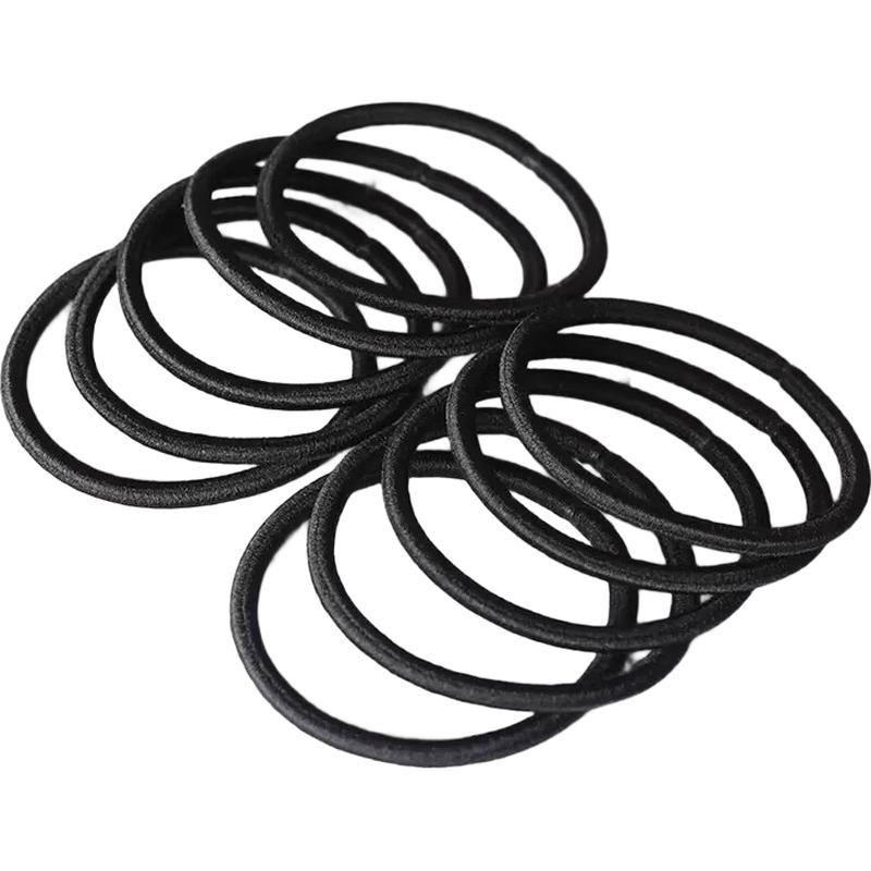 Durable High-Elastic Black Hair Ties чёрный