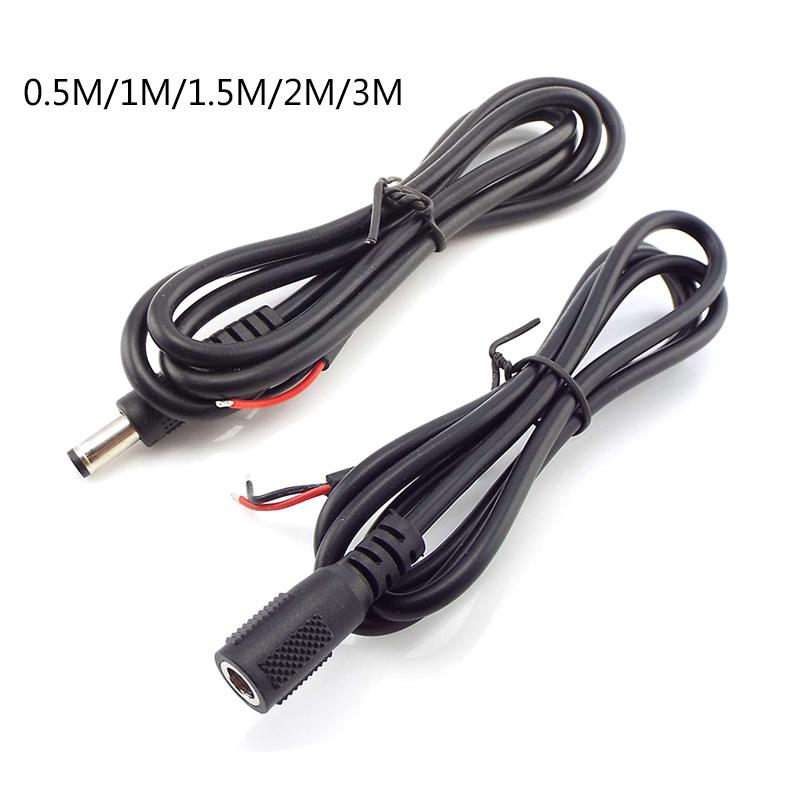 2,1x5,5mm Stecker Buchse Power Adapter DC Stecker Männlich Weiblich Kabel Draht Für DIY LED Streifen Lichter Elektrische Buchse 20AWG