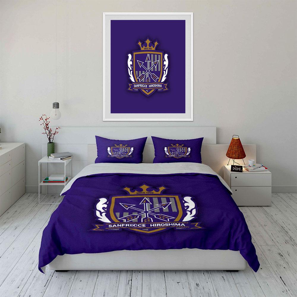 Crest Logo with Arrows Design Bedding Duvet Cover Set Duvet Cover Pillowcases (1*Duvet Cover 2*Pillowcases, without duvet insert)