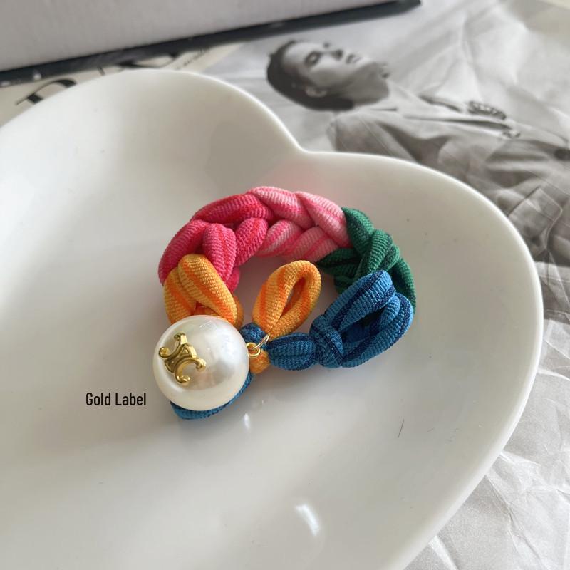 

Непобедимая жемчужная резинка для волос: Высокоэластичная радужная резинка и прочная повязка на голову - Модель 2023 года