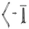 Heavy Duty Table Clamp Universal Mic Arm Stand Metal Boom for Podcast Streaming Recording with 3/8 5/8 Inch Adapter