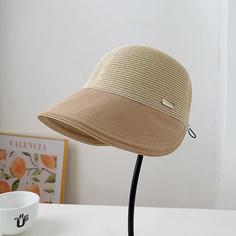 

Соломенная панама с утиным козырьком, женская летняя уличная модная солнцезащитная шляпа от солнца с защитой лица, универсальная шляпа для верховой езды Adult average size (55-58cm)