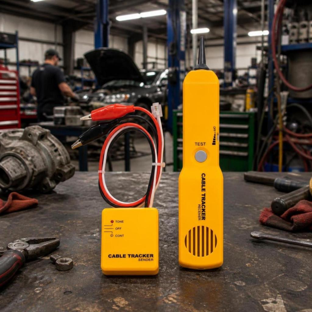 Cable Tracker with Receiver Probe Handheld Tone Generator and Kit Compact