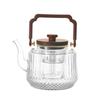 1200ML Large Capacity Glass Kettle Tea Pot Electric Ceramic Stove Steaming and Boiling Integrated Handle Kettle for Tea Brewing