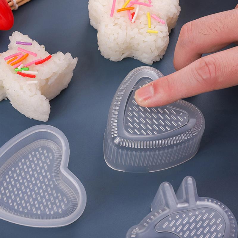 1 Stück Sushi-Formbox, transparente dreieckige Sushi-Form, Onigiri-Reisbällchen-Lebensmittelpresse, Sushi-Set, Küchen-Bento-Zubehör