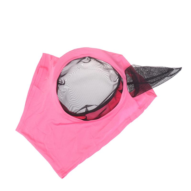 1 Pezzo Colore Casuale Maschera Viso Cavallo Anti Mosche Traspirante Elastica Maglia a Rete Anti Zanzare Attrezzatura Equestre per Equitazione