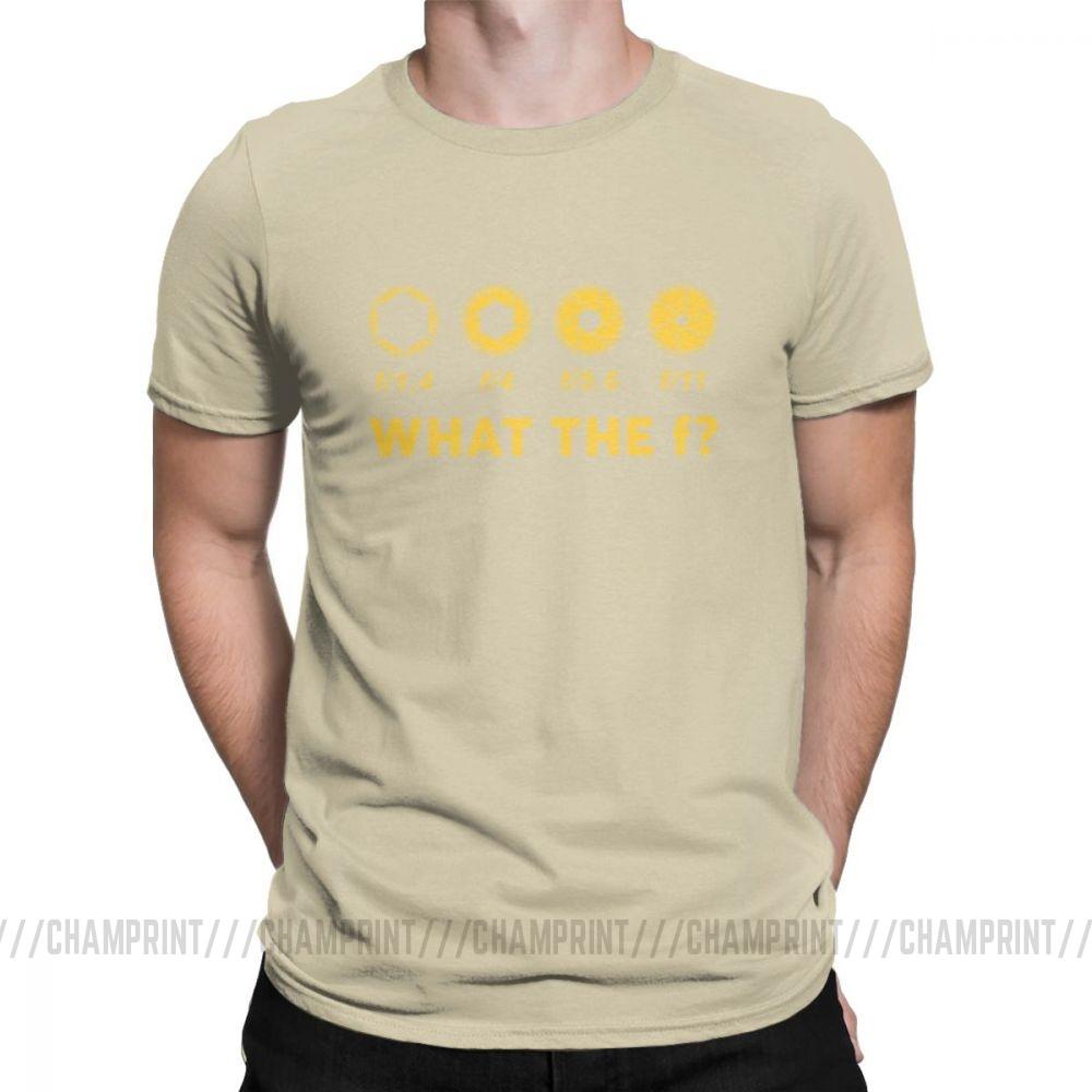 Funny Photography Aperture T Shirt For Men Photographer What The F Novelty Cotton Tees Short Sleeve M