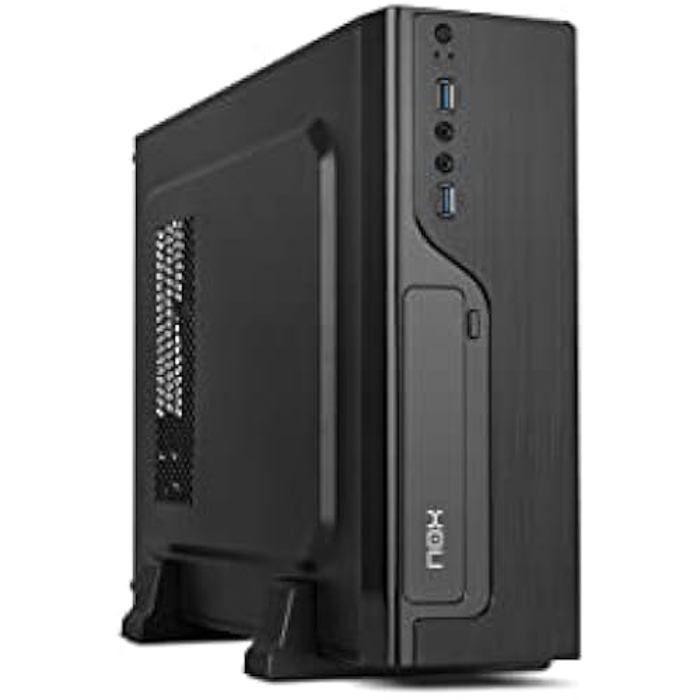 NOX LITE070 -NXLITE070- Mini Tour Avec Alimentation 500W, USB 3.0, Ventilateur 80mm, Micro ATX;ITX, Panneau Avant Effet Brossé,
