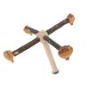 Rotating Parrot Perch Toy Interactive Training Wooden Bird Stand Exercise Toy with Chew Toy for Bird