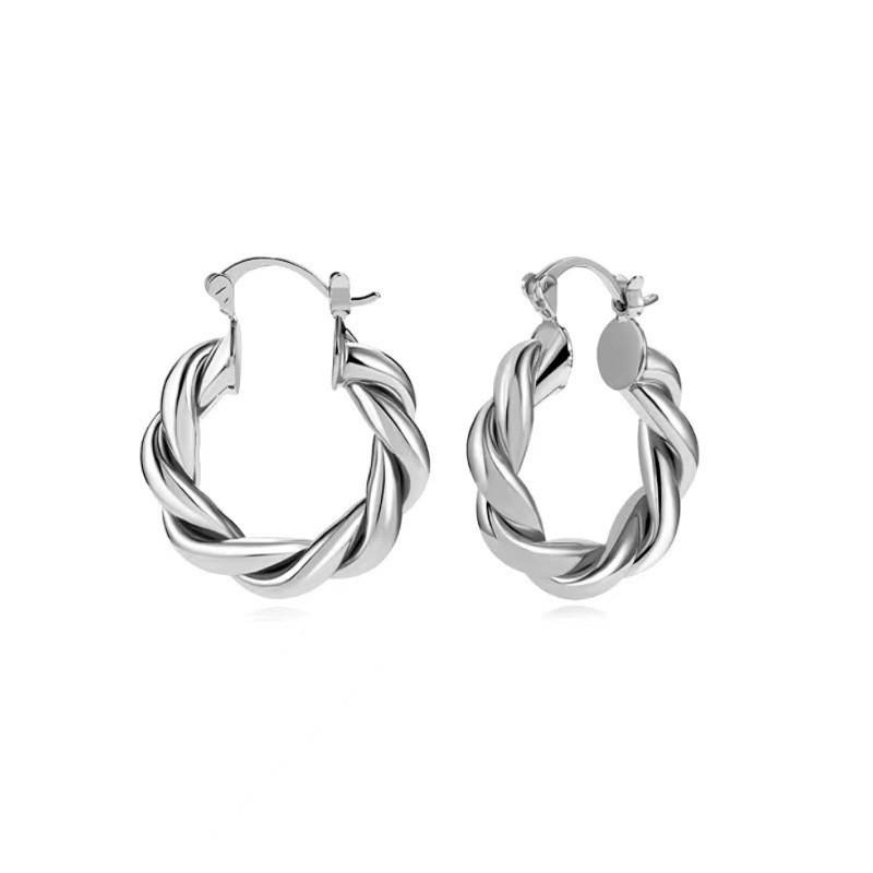 Twist Earrings Temperament High-end Sense Atmospheric Circle Ear Buckle Earrings for Women